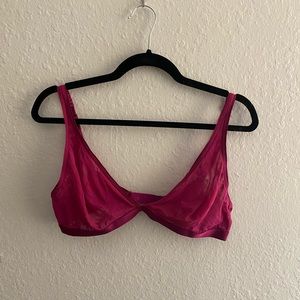 PARADE Silky Mesh Plunge Bralette in Hula Hoop